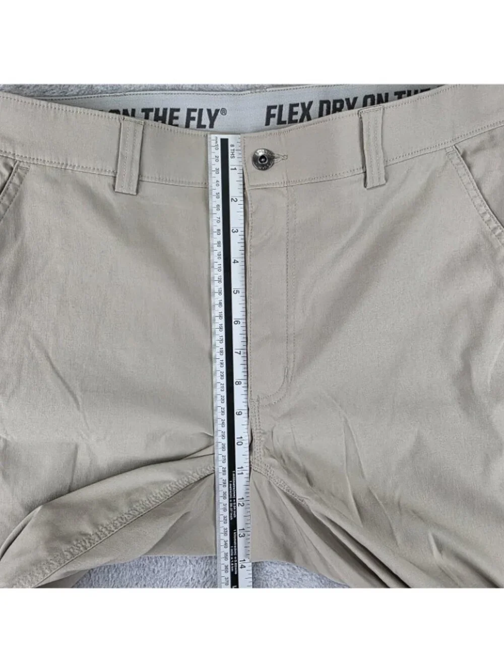 Duluth Trading Co Mens 36 x 30 Dry On The Fly Flex Khaki Cargo Pants Hiking Trav